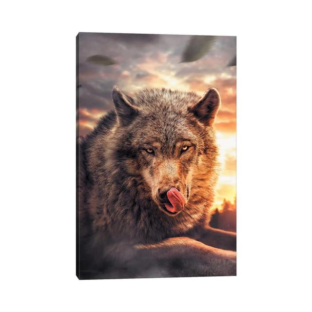 Wolf by Zenja Gammer - Print on Canvas Union Rustic Format: Wrapped Canvas, Size: 30.48cm H x 20.32cm W x 1.91cm D on Productcaster.