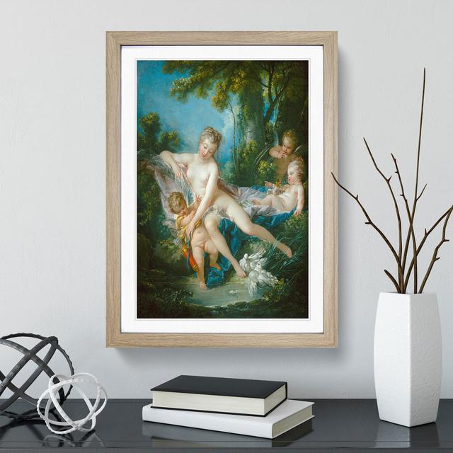 The Bath of Venus Consoling Love by Francois Boucher - Picture Frame Painting East Urban Home Size: 65cm H x 48cm W x 2cm D, Frame Option: Oak Framed on Productcaster.