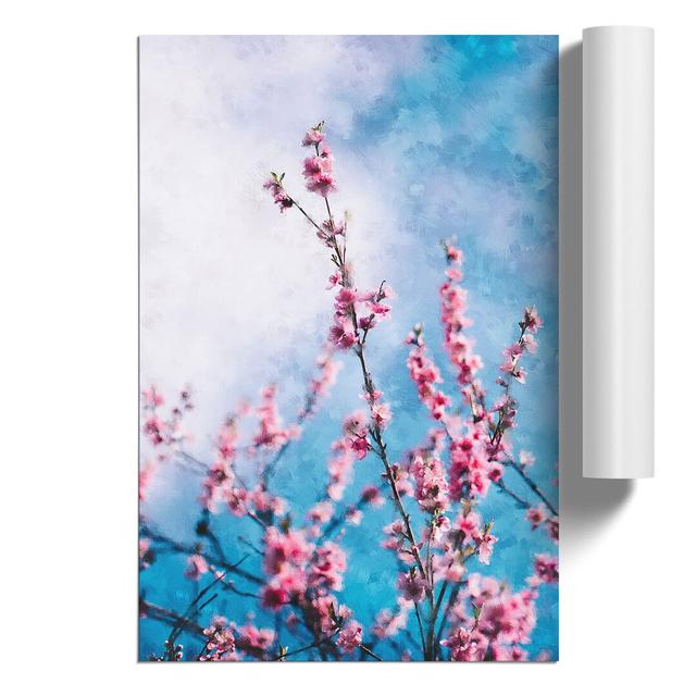 Delicate Cherry Blossom Tree - No Frame Print East Urban Home Size: 30cm H x 21cm W x 0.1cm D on Productcaster.