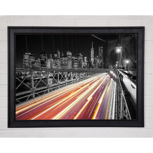 Speed Of Light On Brooklyn Bridge 2 Ebern Designs Größe: 42 cm H x 59,7 cm B x 1,5 cm T on Productcaster.