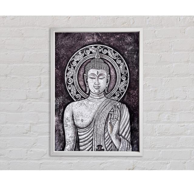 Buddha Schwarz - Einzelner Bilderrahmen Kunstdrucke auf Leinwand Bright Star Größe: 84,1 cm H x 59,7 cm B x 3,3 cm T on Productcaster.