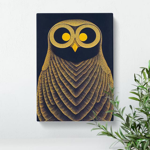 Antique Owl Art No.4 - Wrapped Canvas Graphic Art Alpen Home Size: 76cm H x 50cm W x 3cm D on Productcaster.