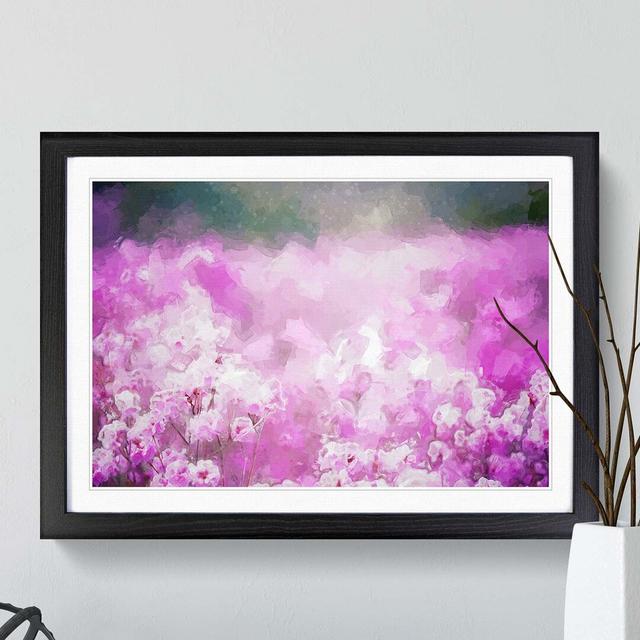 Wild Lilac Flowers in Abstract - Picture Frame Graphic Art Print East Urban Home Size: 35cm H x 50cm W x 2cm D, Frame Option: Black on Productcaster.