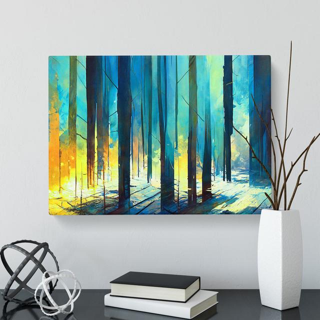 Cool Abstract Forest Vol.2 - Wrapped Canvas Painting Alpen Home Size: 40cm H x 60cm W x 3cm D on Productcaster.