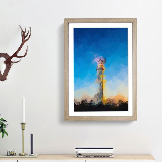 Cape Nelson Lighthouse Australia in Abstract - Picture Frame Graphic Art Print East Urban Home Frame Option: Oak Framed, Size: 65cm H x 48cm W x 2cm D on Productcaster.