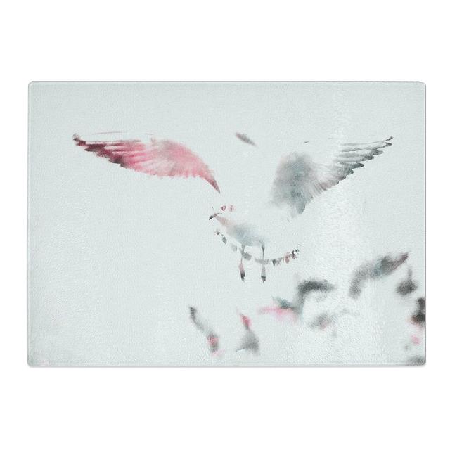 Tempered Glass Seagull Birds in the Light Chopping Board East Urban Home Size: 28.5 cm x 39 cm on Productcaster.