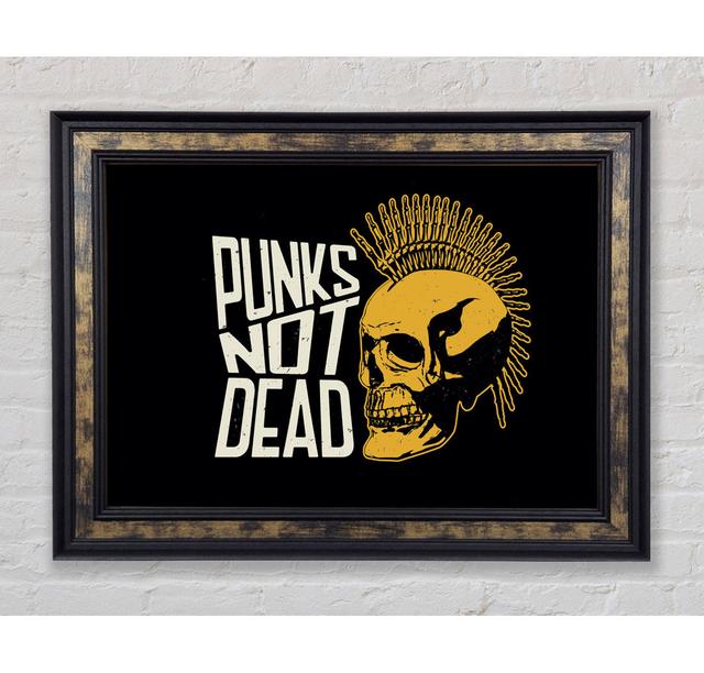 Punks Not Dead 1 Framed Print Wall Art Happy Larry Size: 84.1cm H x 142.2cm W x 8cm D, Format: Gold Black Framed Paper on Productcaster.