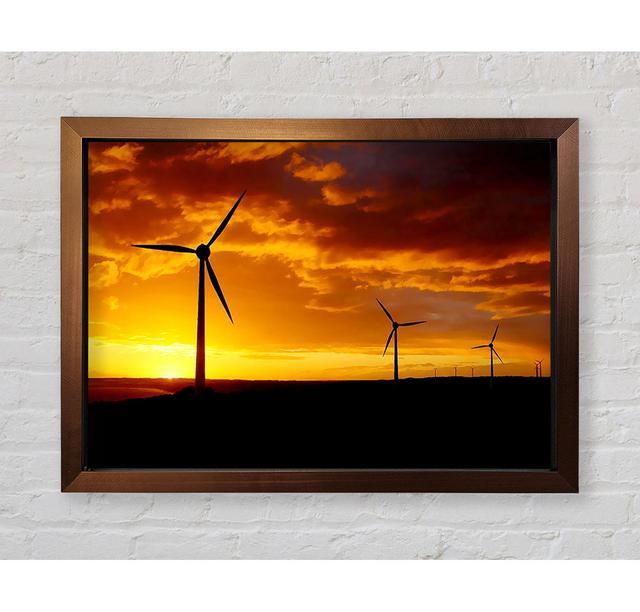 Windmills At Sunlight - Print Bright Star Size: 100cm H x 141.4cm W on Productcaster.