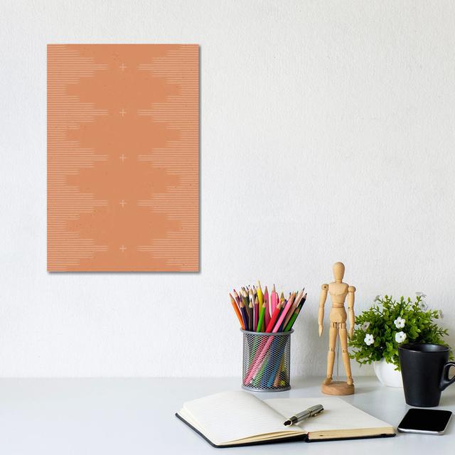 Southwestern Minimalist In Terra Cotta by Allie Falcon - Wrapped Canvas Print Gracie Oaks Size: 30.48cm H x 20.32cm W x 1.91cm D on Productcaster.