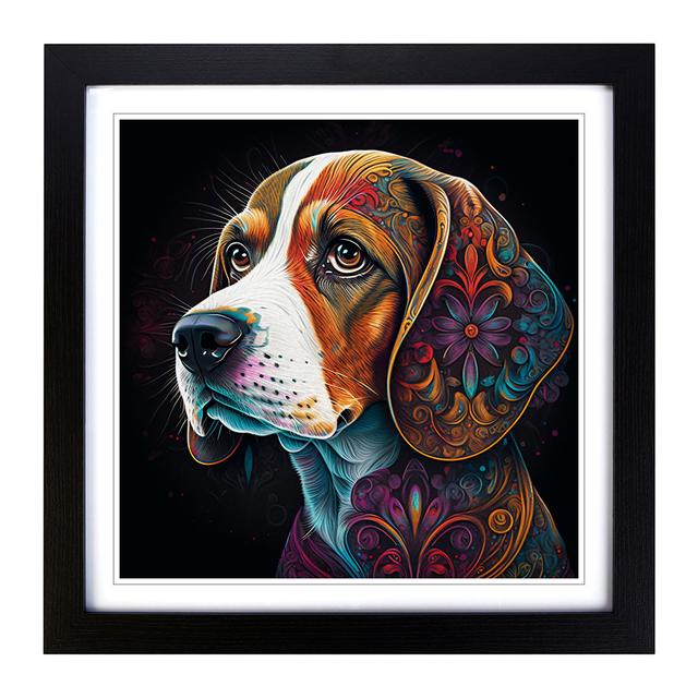 Beagle Paisley Art Marlow Home Co. Format: Black on Productcaster.