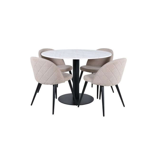 Kyng 4 - Person Dining Set George Oliver Colour (Chair): Beige on Productcaster.