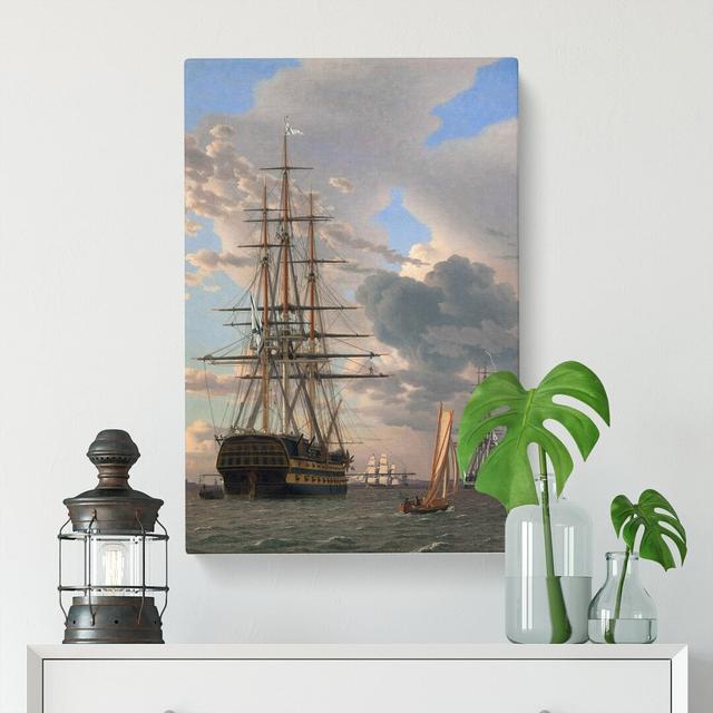 Russian Ship Of The Line by - Wrapped Canvas Painting East Urban Home Size: 76cm H x 50cm W x 3cm D on Productcaster.