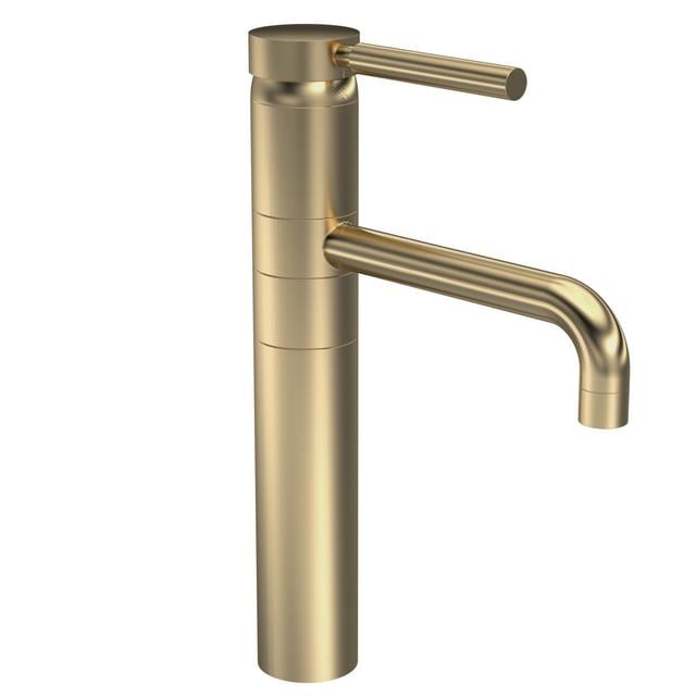 Tec Single Lever High Rise Mono Basin Mixer Hudson Reed Finish: Brushed Brass on Productcaster.