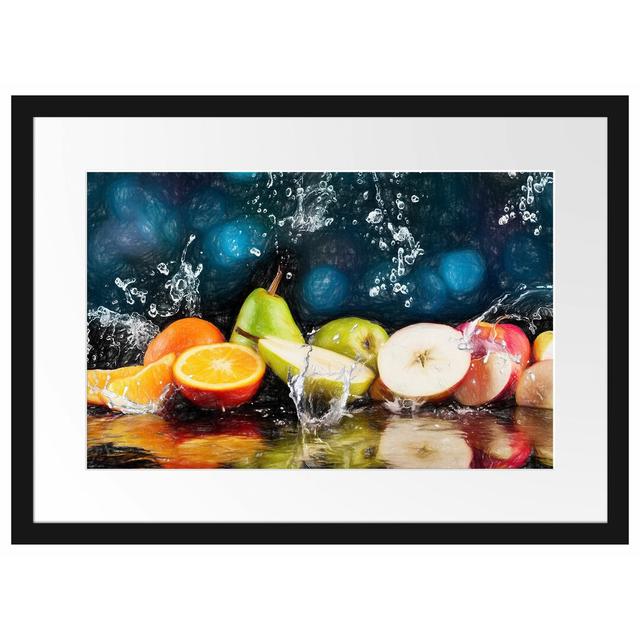 Gerahmter Fotodruck Fruits in Water East Urban Home Größe: 40 cm H x 55 cm B on Productcaster.