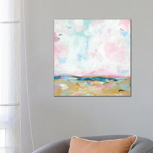 Beach Days I by Jessica Mingo - Wrapped Canvas Painting Metro Lane Size: 66.04cm H x 66.04cm W x 3.81cm D on Productcaster.