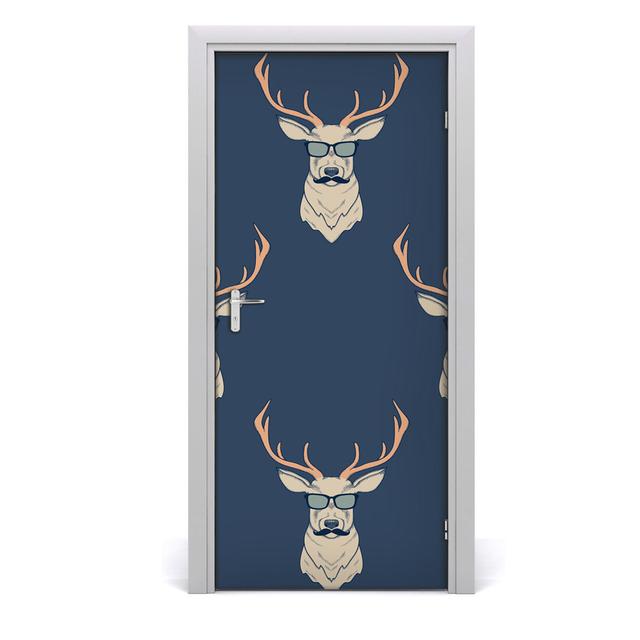 Adhesive Deer Hipsterskie Door Sticker Union Rustic on Productcaster.