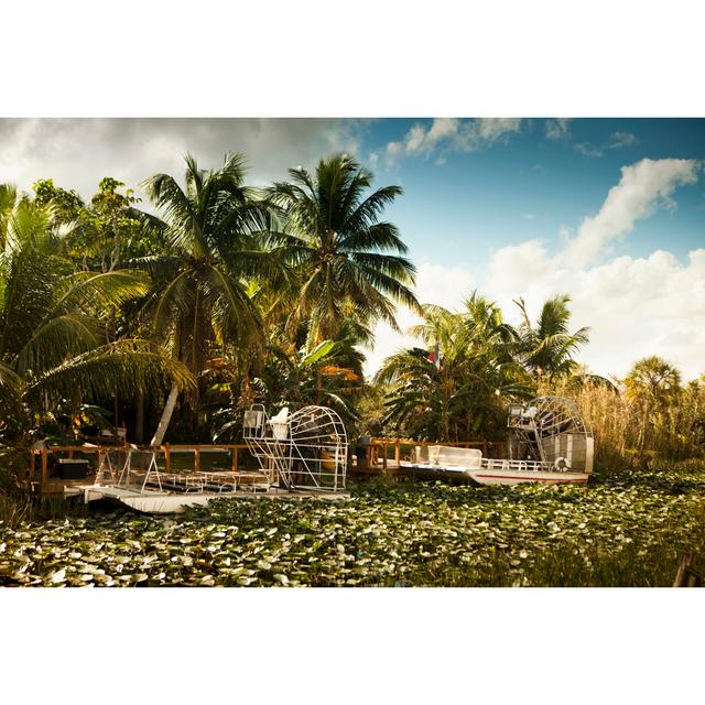 Air Boat Glides Into The Wetlands by Pgiam - No Frame Print on Canvas 17 Stories Size: 30cm H x 46cm W on Productcaster.