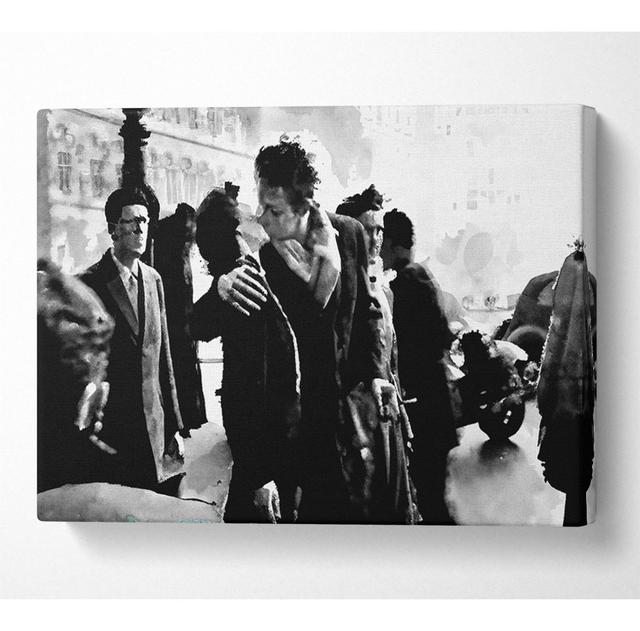 Kiss Old Retro - Wrapped Canvas Art Prints ClassicLiving Size: 35.6cm H x 50.8cm W x 10cm D on Productcaster.