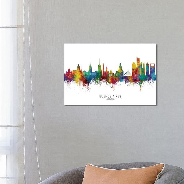 Buenos Aires Argentina Skyline by Michael Tompsett - Wrapped Canvas Art Prints ClassicLiving Size: 45.72cm H x 66.04cm W on Productcaster.