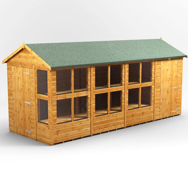 6.3 ft. W x 16.5 ft. D Solid Wood Tongue & Groove Apex Garden Shed POWERSHEDS on Productcaster.