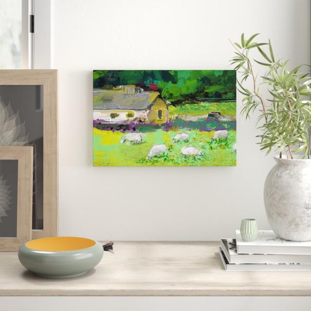 'Cotswold Farm' by Arthur Pina Painting Print on Wrapped Canvas East Urban Home Size: 41cm H x 61cm W x 3.81cm D on Productcaster.