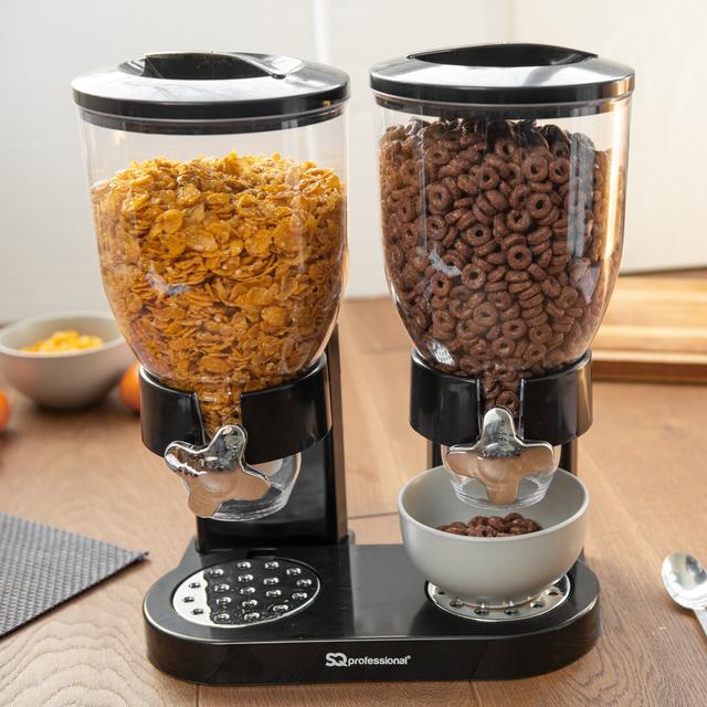 SQ Professional Double Cereal Dispenser SQ Professional Colour: Black on Productcaster.