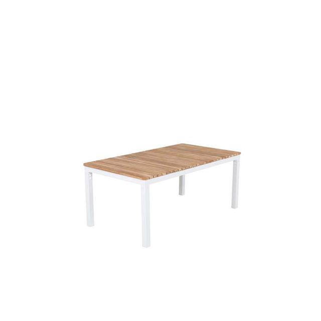 Salvador Aluminium Coffee Table Hykkon Colour: White/Teak on Productcaster.