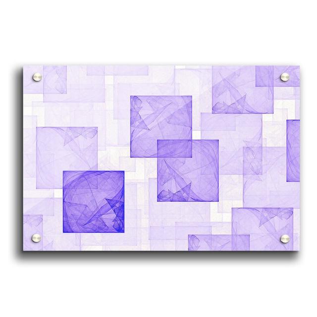 Lilac Squares - Unframed Graphic Art Print on Paper East Urban Home Size: 84.1cm H x 118.9cm W on Productcaster.