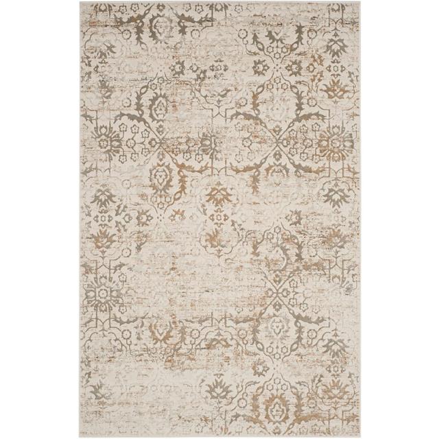 Athol Vintage Inspired Looped/Hooked Cream Rug World Menagerie Rug Size: Rectangle 91 x 152cm on Productcaster.