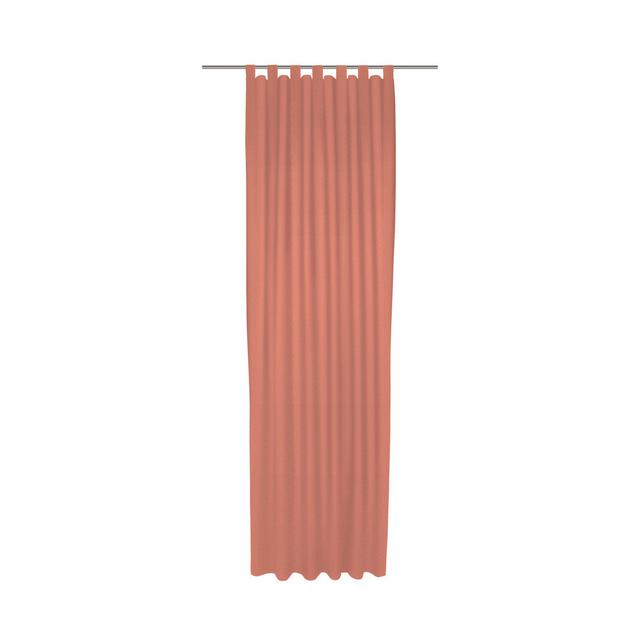 Uni Collection Light 100% Cotton Room Darkening Tab Top Single Curtain Panel Adam Panel Size: 142cm wide x 345cm high, Curtain Colour: Orange on Productcaster.