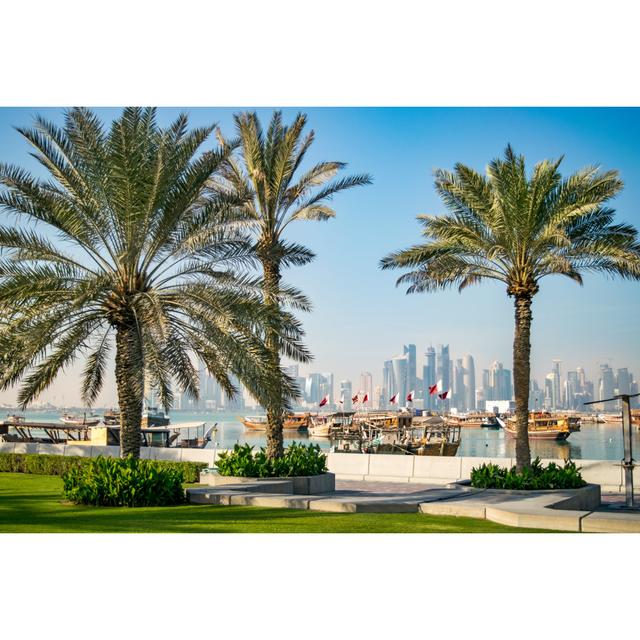 Doha Skyline by Nate Hovee - Wrapped Canvas Photograph Pergo Classics Size: 20cm H x 30cm W on Productcaster.