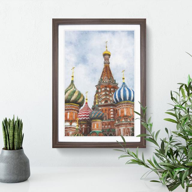 The St Basils Cathedral Russia - Picture Frame Painting East Urban Home Frame Option: Walnut Framed, Size: 48cm H x 36cm W x 2cm D on Productcaster.