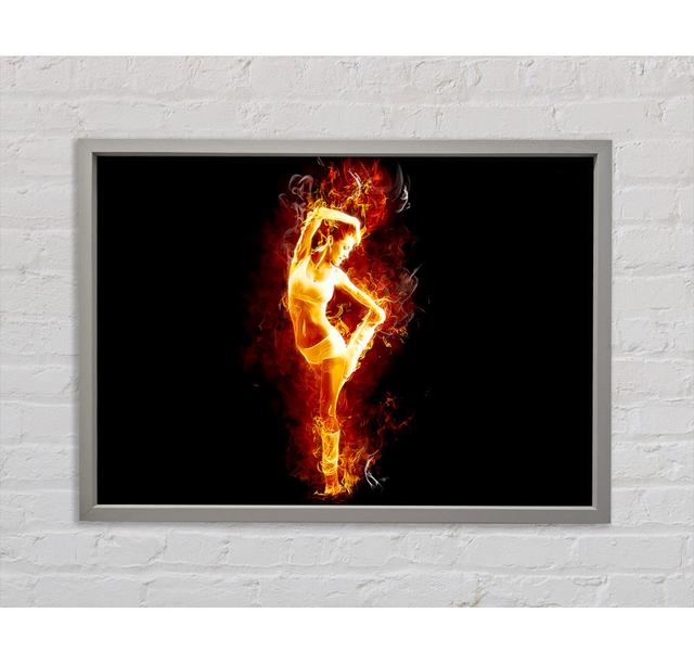 Fire Dancer Orange - Single Picture Frame Art Prints on Canvas Rosalind Wheeler Size: 59.7cm H x 84.1cm W on Productcaster.