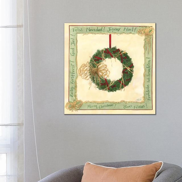 Raffia Wreath II by Tara Friel - Gallery-Wrapped Canvas Giclée on Canvas The Seasonal Aisle Format: Canvas, Size: 66.04cm H x 66.04cm W x 1.905cm D on Productcaster.