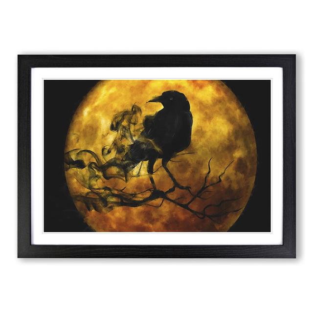 Raven Bird Vol.3 - Picture Frame Painting East Urban Home Size: 36cm H x 48cm W x 2cm D, Frame Option: Black Framed on Productcaster.