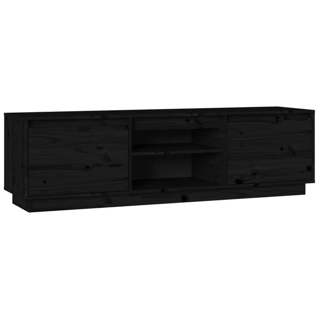 TV-Schrank Northa aus Massivholz für Fernseher bis zu 24" 17 Stories Farbe: Schwarz on Productcaster.