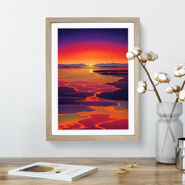 Unique Sunset - Picture Frame Graphic Art Metro Lane Size: 34cm H x 25cm W x 2cm D, Frame Colour: Oak Framed on Productcaster.