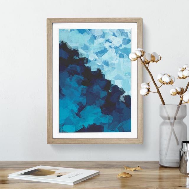 Hydrous Abstract - Single Picture Frame Painting Metro Lane Frame Colour: Oak, Size: 46cm H x 34cm W x 2cm D on Productcaster.