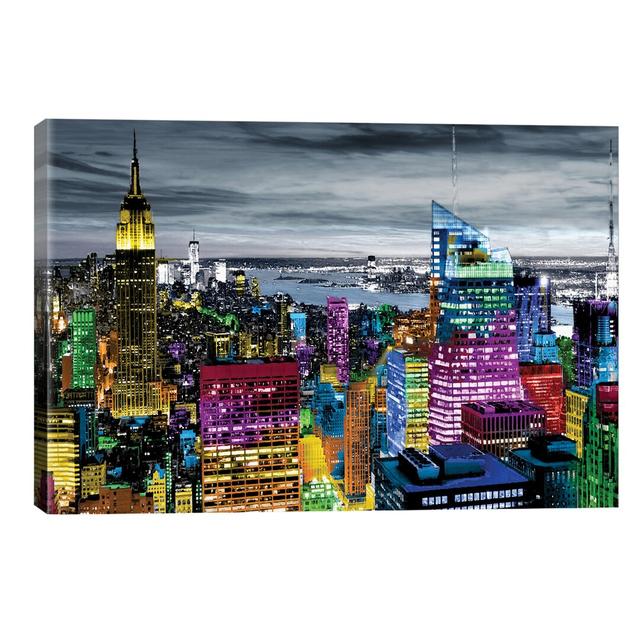 Nyc In Living Color I by Carly Ames - Print on Canvas Ebern Designs Size: 101.6cm H x 152.4cm W x 3.81cm D, Format: Wrapped Canvas on Productcaster.