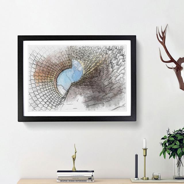 Architecture Sketch Vol.18 in Abstract - Picture Frame Graphic Art Print East Urban Home Frame Option: Black Framed, Size: 36cm H x 48cm W x 2cm D on Productcaster.