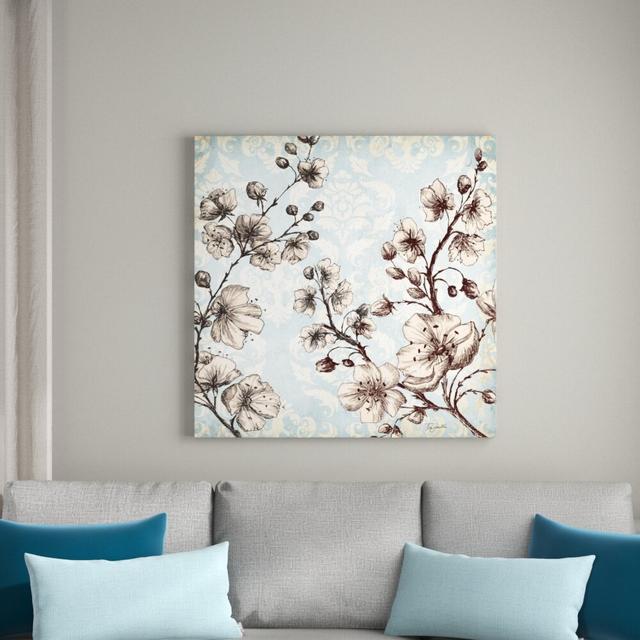 'Toile Blossoms II' by Tre Sorelle Studios Watercolour Painting Print on Wrapped Canvas East Urban Home Size: 91.44cm H x 91.44cm W on Productcaster.