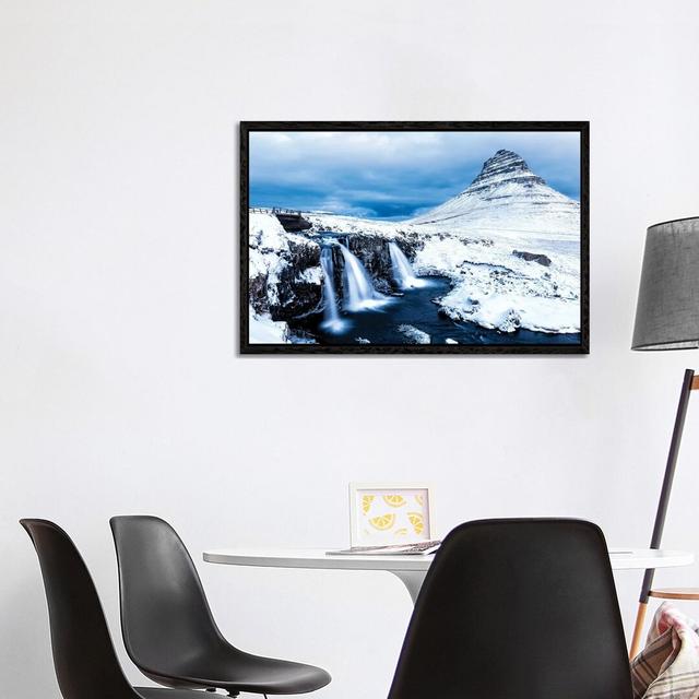 Kirkjufell by David Gardiner - Gallery-Wrapped Canvas Giclée on Canvas Union Rustic Format: Black Framed, Size: 26"H x 40"W on Productcaster.