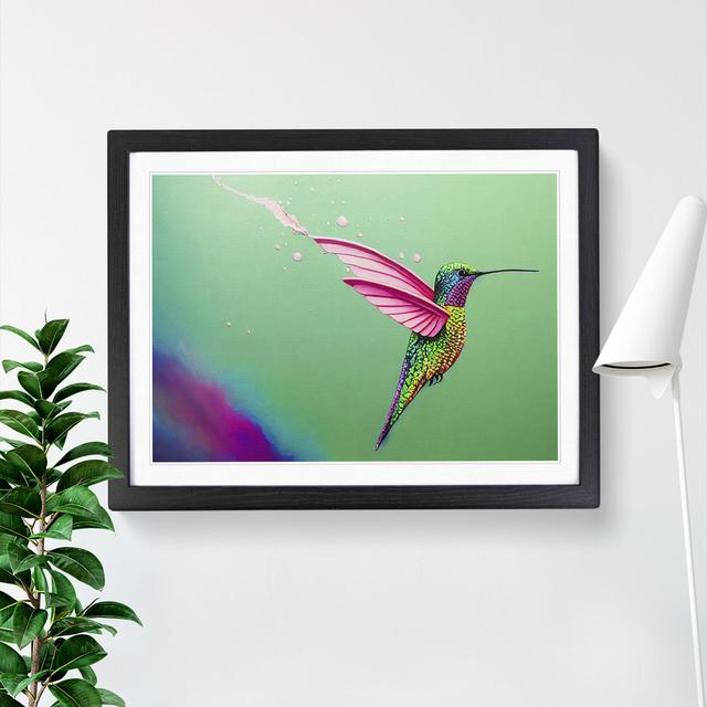 Colourful Hummingbird Vol.3 - Picture Frame Painting ClassicLiving Frame Colour: Black Framed, Size: 46cm H x 64cm W x 2cm D on Productcaster.