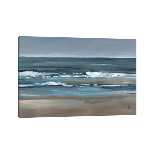 Waves I by Jettie Roseboom - Wrapped Canvas Painting Highland Dunes Size: 20.32cm H x 30.48cm W x 1.905cm D on Productcaster.