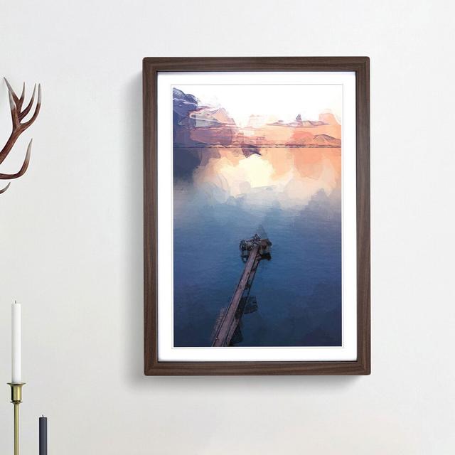 Clevedon Pier in Bristol in Abstract - Picture Frame Graphic Art Print on MDF East Urban Home Frame Option: Walnut Framed, Size: 48cm H x 36cm W x 2cm on Productcaster.