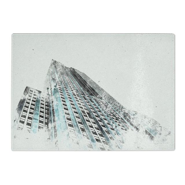 Tempered Glass the Empire State Building Chopping Board East Urban Home Size: 20 cm x 28.5 cm on Productcaster.