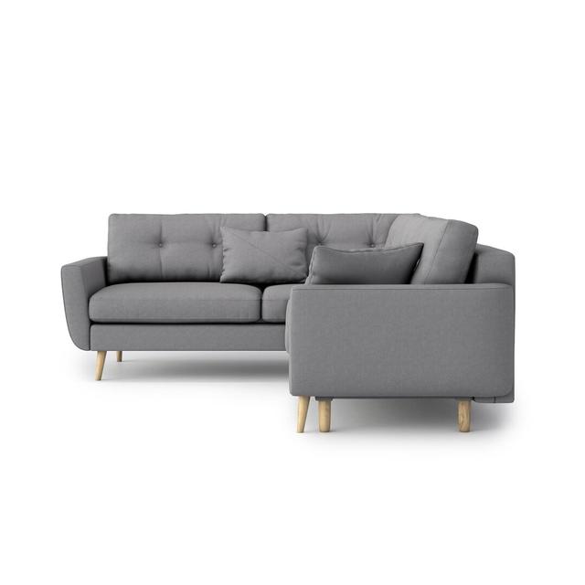 Lindel Sleeper Corner Sofa Bed Hashtag Home Orientation: Left Hand Facing, Upholstery Colour: Grey on Productcaster.