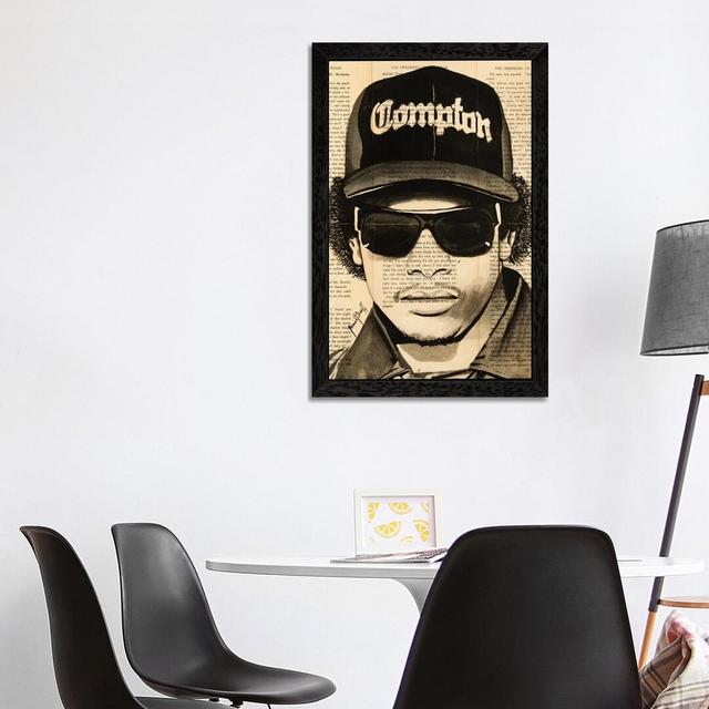 Leinwandbild Eazy-E von Ahmad Shariff Ebern Designs Größe: 66,04 cm H x 45,72 cm B x 3,81 cm T, Rahmenauswahl: Schwarzer Rahmen on Productcaster.