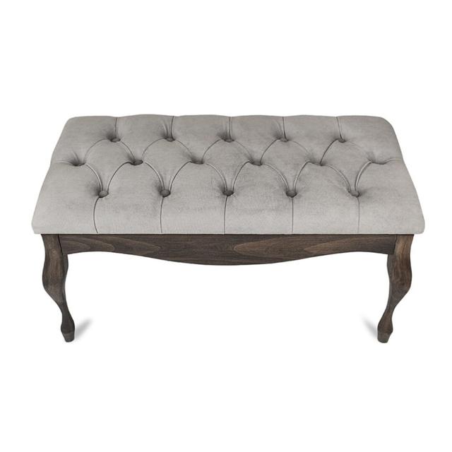 Duxbury Bench Marlow Home Co. Size: 40cm H x 45cm W x 40cm D, Colour: Grey/Brown on Productcaster.