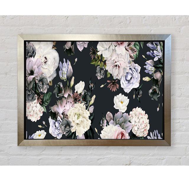 Flowers On Grey - Single Picture Frame Art Prints Bright Star Size: 84.1cm H x 118.9cm W x 3.4cm D on Productcaster.